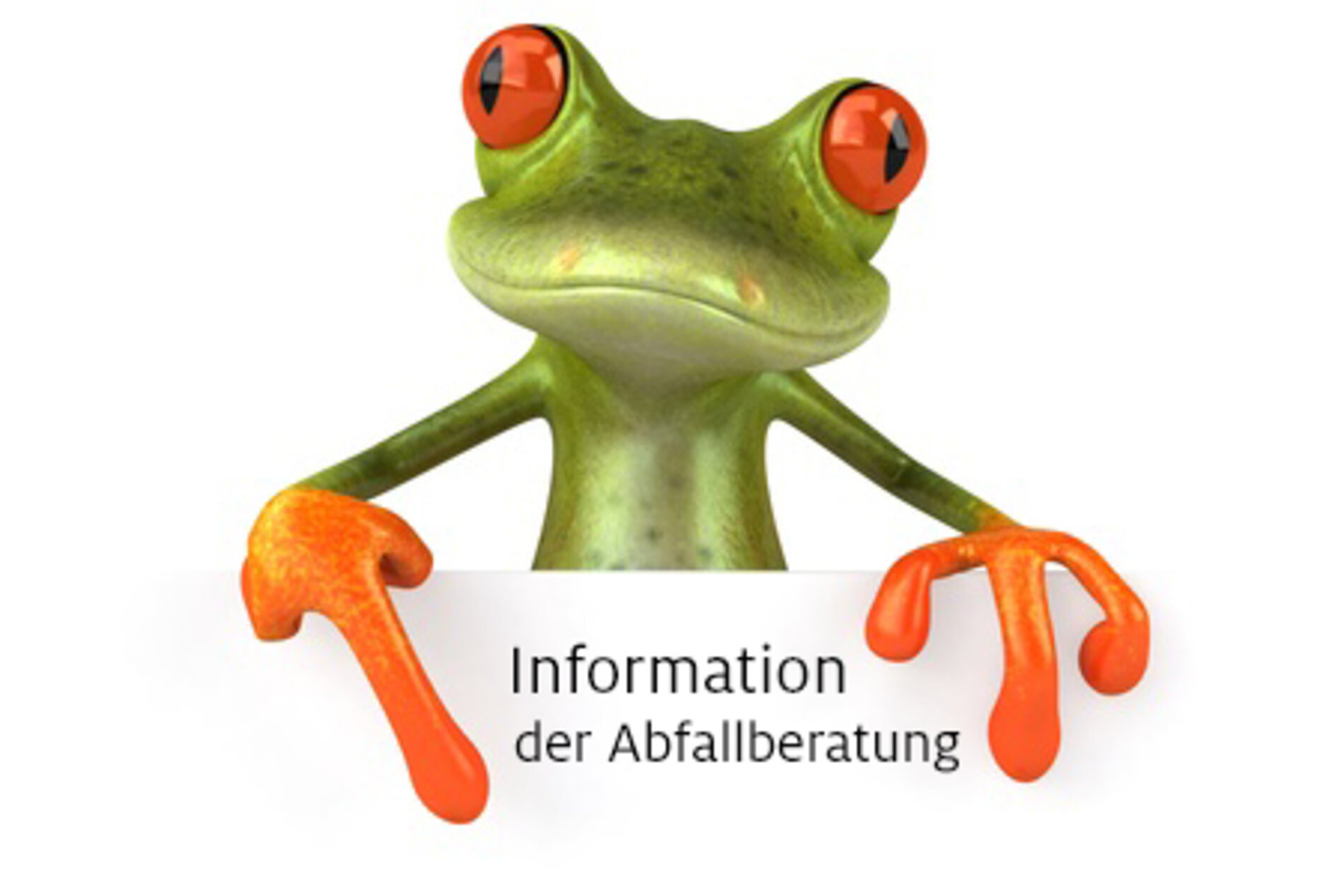 Das Bild zeigt das Maskottchen Freddy der städtischen Abfallberatung.